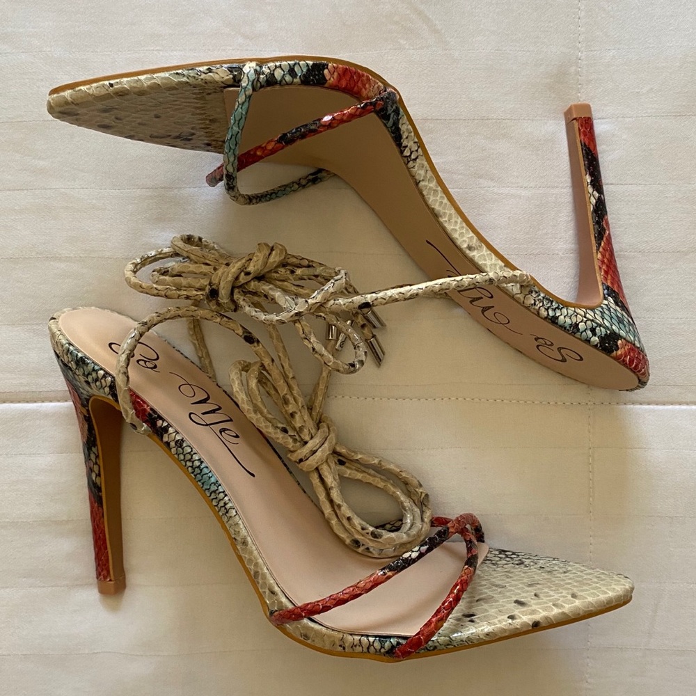 Snake Print Heels